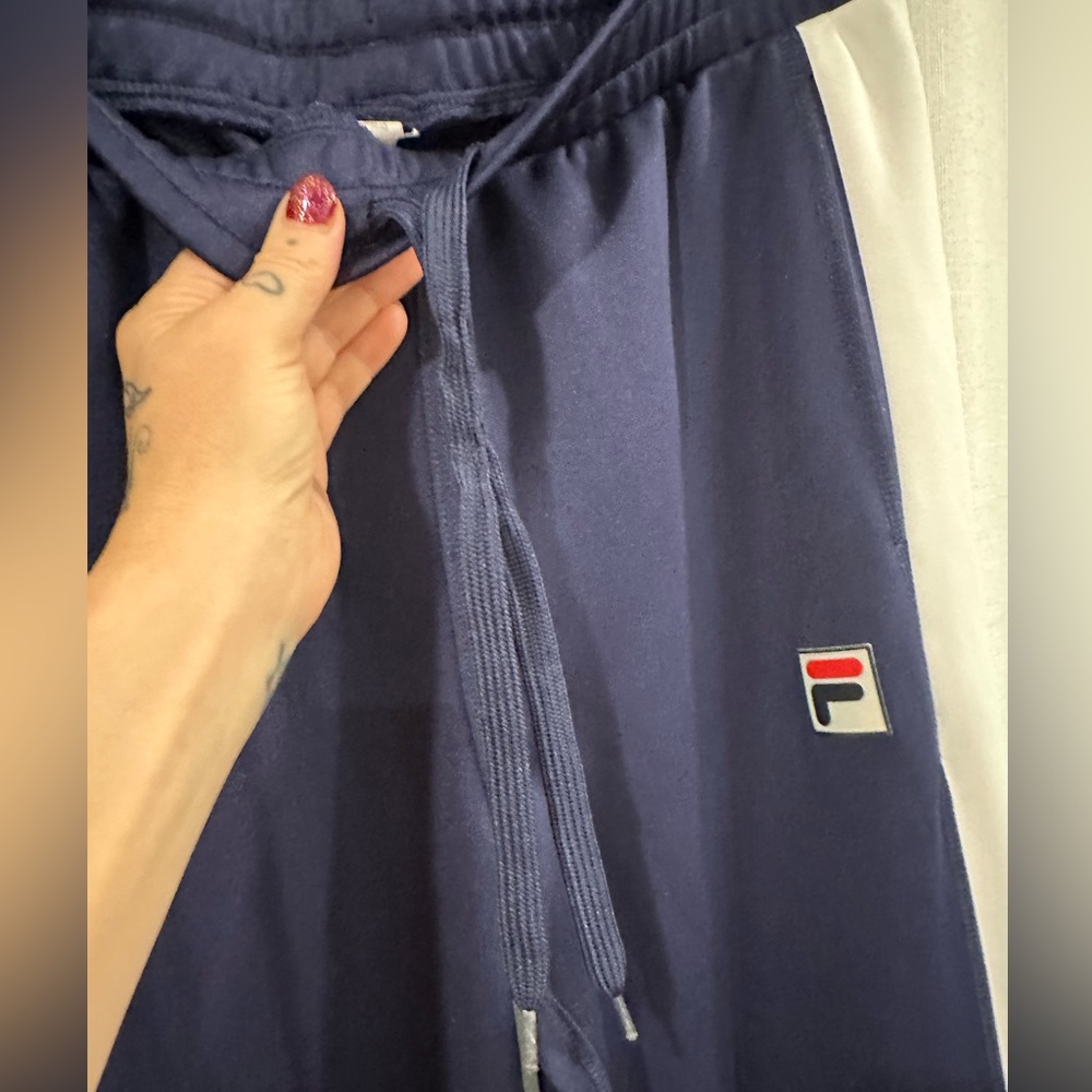 Fila Men Essentials Tracksuit Pants In Navy, White, Red Size Medium - Picture 8 of 10